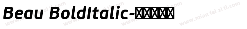 Beau BoldItalic字体转换